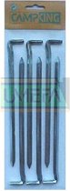 Campking Grondpen Vierkant - 20 cm x 6 mm - 6 stuks