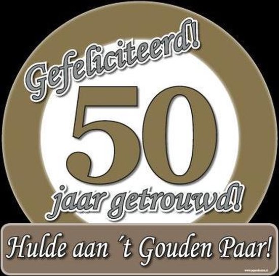 Foto: Paperdreams huldeschild special 50 jaar getrouwd