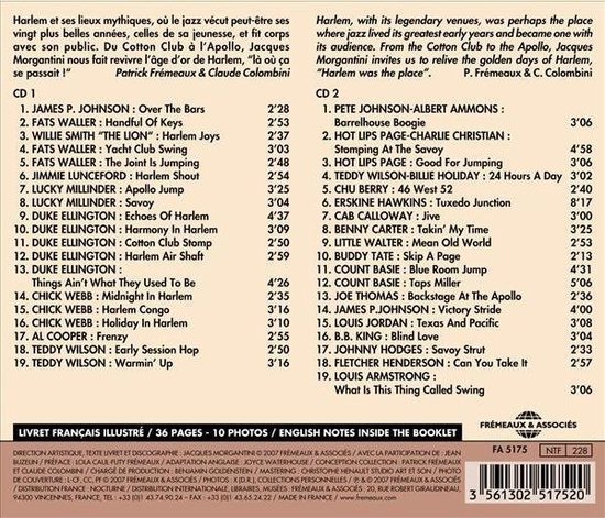Boekje met de tracklist van de dubbel-cd 'Harlem Was The Place 1929-1952'.