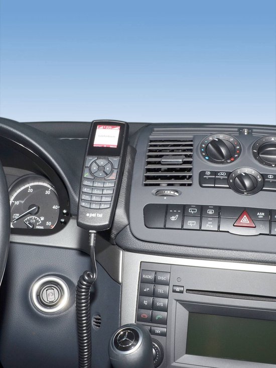 KUDA Telefoonhouder Console Mercedes Benz Vito 2023+ - Kunstleer Zwart - 4675