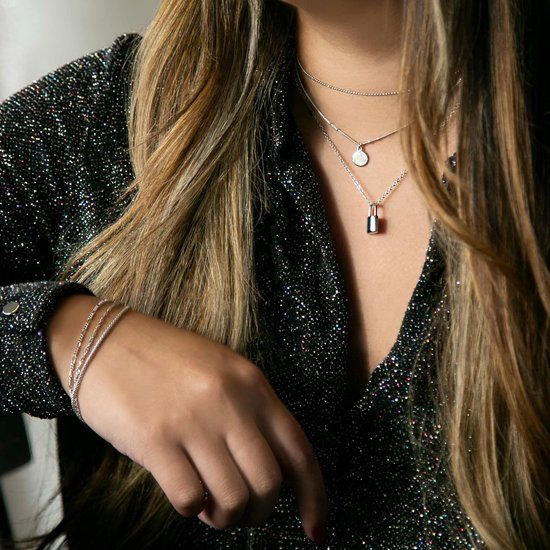 Argent serti de trois bracelets