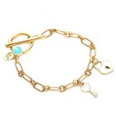 Armband key to your heart white gold