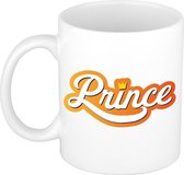 Koningsdag prince beker / mok wit - 300 ml - oranje bekers