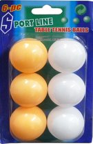 Tafeltennisballen 40mm pak a 6st. wit