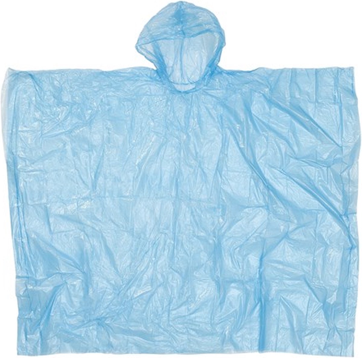 1 stuk. Regen poncho voor volwassenen vinyl one size fits all met capuchon.
