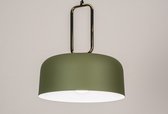 Lumidora Hanglamp 74185 - E27 - Zwart - Groen - Messing - Metaal - ⌀ 35 cm
