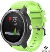 Siliconen Smartwatch bandje - Geschikt voor  Garmin Vivoactive 3 siliconen bandje - lichtgroen - Strap-it Horlogeband / Polsband / Armband