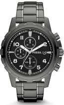 Fossil Dean FS4721IE Horloge - Staal - Zwart - Ø 45 mm