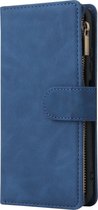 Huawei P40 Lite Hoesje - Mobigear - Zipper Serie - Kunstlederen Bookcase - Blauw - Hoesje Geschikt Voor Huawei P40 Lite