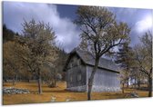 Peinture sur toile Nature | Gris, bleu, blanc | 120x70cm 1Hatch