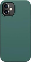 NILLKIN Flex Pure-serie effen kleur vloeibare siliconen valbestendige beschermhoes voor iPhone 12 mini (groen)