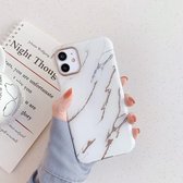 Marmerpatroon Dubbelzijdig lamineren TPU beschermhoes voor iPhone 12 mini (wit)