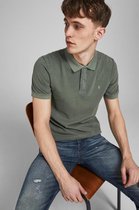 Jack & Jones Poloshirt Jjewashed Polo Ss Noos 12180890 Forest Night/slim Fit Mannen Maat - XXL