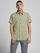 Jcomontana Shirt Ss Plain 12187961 Oil Green/melange