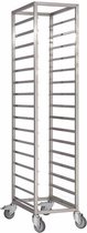 Gastro-Inox RVS Regaalwagen GN 2/1, 16 Etages, Gastro-Inox 307.216