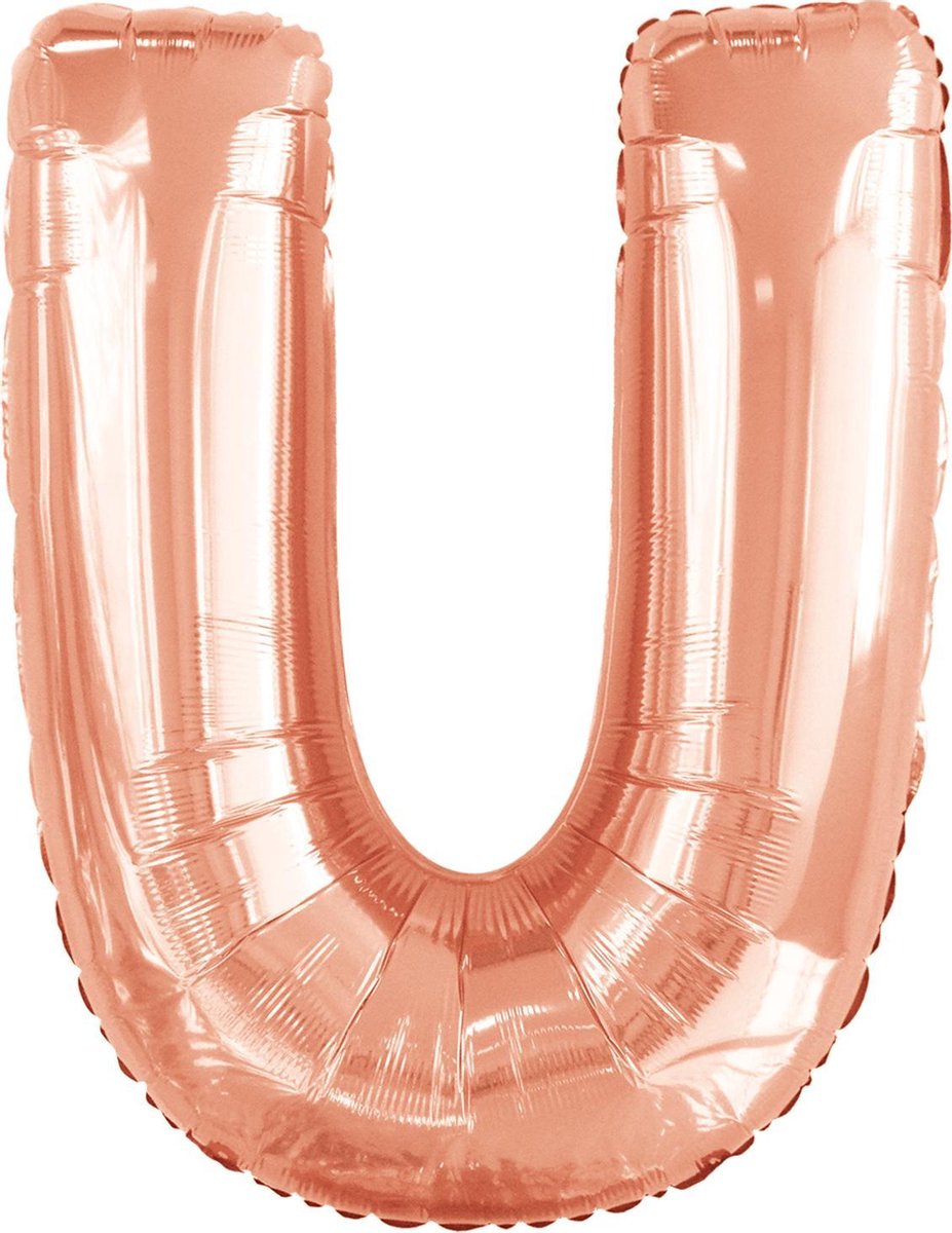 Amscan Folieballon Letter U 114 X 90 Cm Roségoud