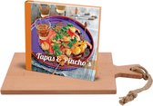 Bowls and Dishes | Set - Puur Hout Borrelplank | Serveerplank | Tapasplank | Hapjesplank | Kaasplank 38cm + Tapas en Pincho's