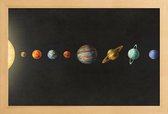 JUNIQE - Poster met houten lijst Solar system -30x45 /Kleurrijk