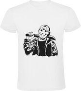 Jason Voorhees Heren t-shirt | moordenaar | halloween | horror | zombie | Wit