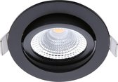 EcoDim - LED Spot - Inbouwspot - ED-10029 - 5W - Waterdicht IP54 - Dimbaar - Warm Wit 2700K - Mat Zwart - Aluminium - Rond - Kantelbaar - BES LED