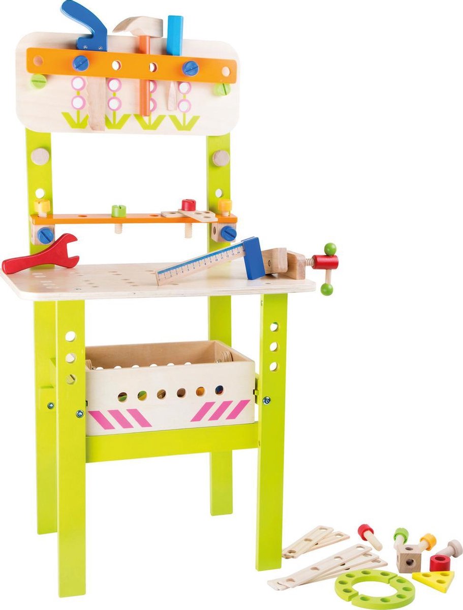 Houten werkbank kinderen - Werkbank "Spring" - Large - werkbank speelgoed - houten speelgoed vanaf 3 jaar