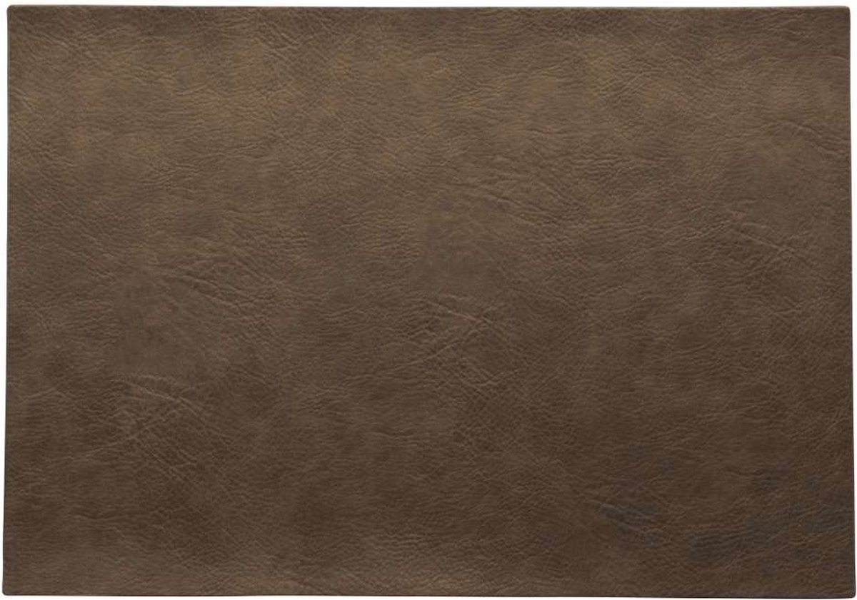 ASA Selection | Placemat | Vegan Leather | Rechthoekig | PU - Lederoptiek | Bruin | 46x33CM
