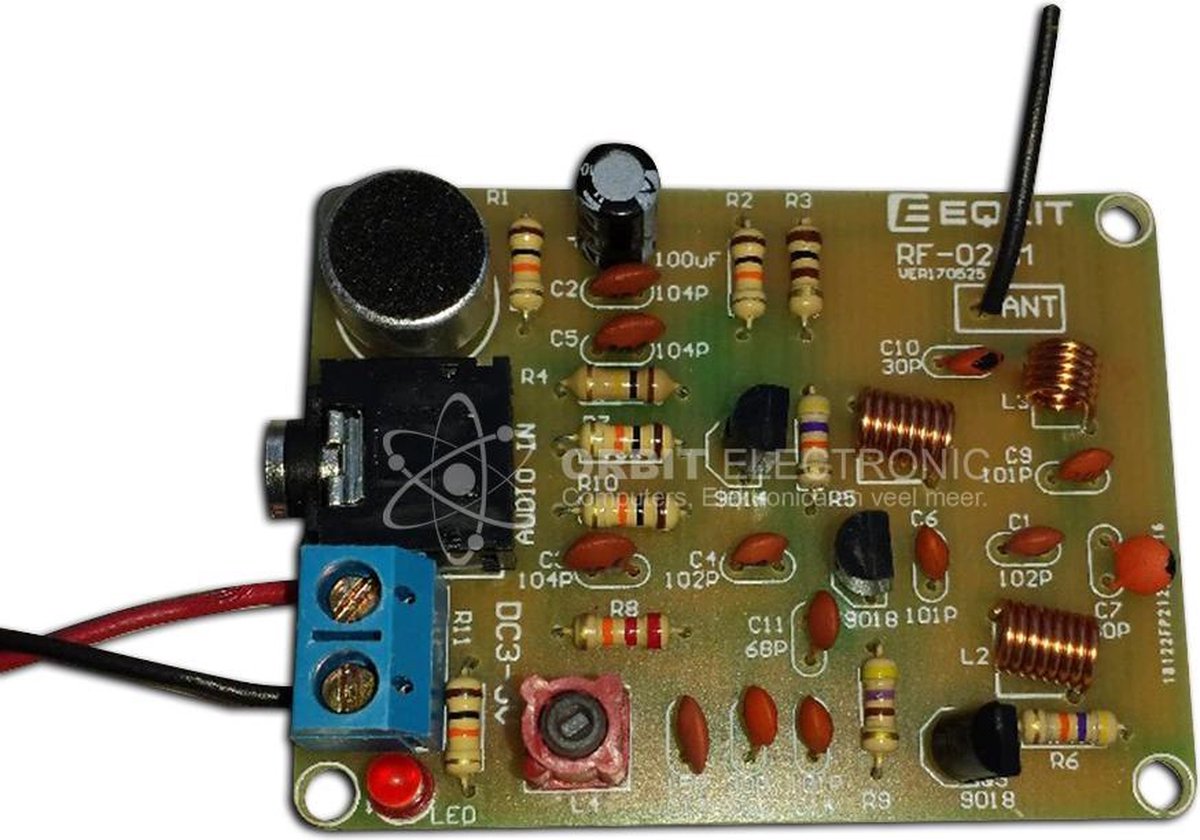 Doe herleven Uitpakken Verwacht het Orbit - DIY FM Radio Zender Bouw-Kit Met Microfoon - 3V | bol.com