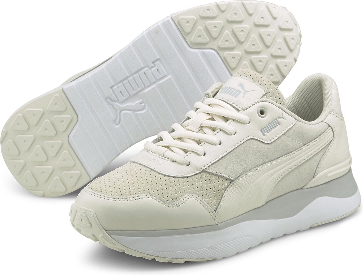 Puma R78 Voyage Premium Dames Sneakers Whisper White Whisper White Glacier Gray 