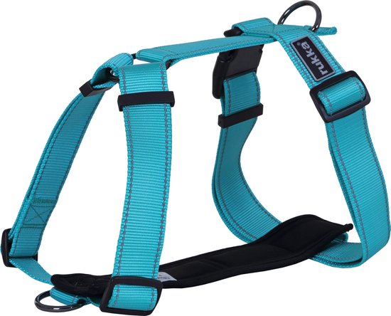 Foto: Rukkapets verstelbaar hondentuig y model turquoise medium