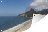 Tuinposter - Tuindoek - Tuinposters buiten - Ipanema-strand in het Braziliaanse Rio De Janeiro tijdens een zonnige dag - 120x80 cm - Tuin