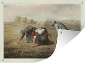 Tuinposter - Tuindoek - Tuinposters buiten - De arenleessters - schilderij van Jean-François Millet - 120x90 cm - Tuin