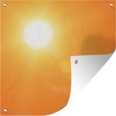 Tuinposters Oranje gloed van de zon - 50x50 cm - Tuindoek - Buitenposter