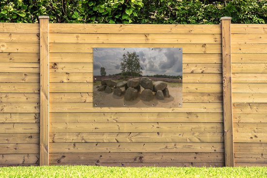 Affiche de jardin A hunebed in the Dutch Drenthe 120x80 cm - Toile de jardin / Toile d'extérieur / Peintures d'extérieur (décoration de jardin)