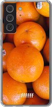 6F hoesje - geschikt voor Samsung Galaxy S21 FE -  Transparant TPU Case - Sinaasappel #ffffff
