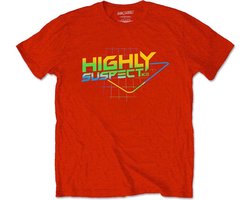 Highly Suspect - Gradient Type Heren T-shirt - M - Rood