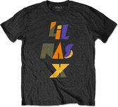 Lil Nas X Heren Tshirt -M- Scrap Letters Zwart