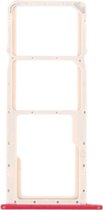 SIM-kaartlade + SIM-kaartlade + Micro SD-kaartlade voor Honor 8A 2020 (rood)