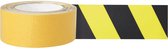 Vloermarkeringstape, overrijdbaar, 2-kleuren breedte 50 mm Geel, zwart