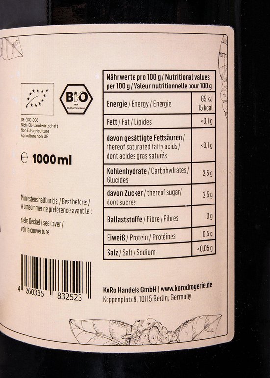 KoRo - Bio nonisap 100% 1 L van Koro — afbeelding 5