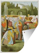 Muurdecoratie buiten Illustratie van het sprookje - 120x160 cm - Tuindoek - Buitenposter
