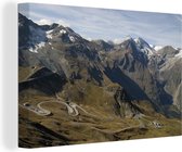 Canvas Schilderij Het landschap van de Europese Alpen bij de Großglockner - 60x40 cm - Wanddecoratie