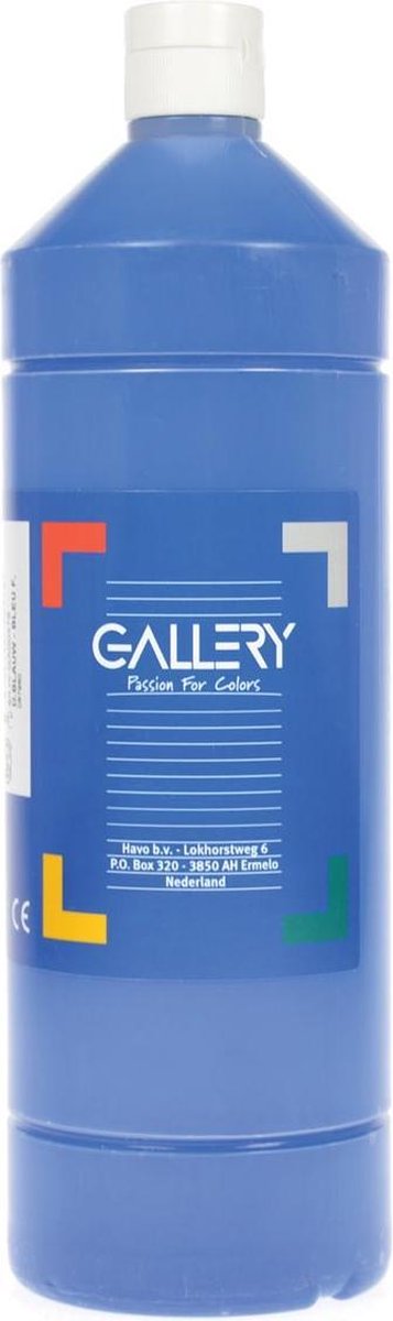 Gallery plakkaatverf, flacon van 1 l, donkerblauw