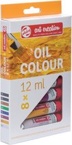 Oil Colour set 8 kleuren 12 ml tubes olieverf