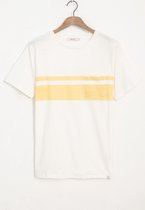 Sissy-Boy - Ecru T-shirt met gele streep