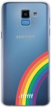 6F hoesje - geschikt voor Samsung Galaxy J6 (2018) -  Transparant TPU Case - #LGBT - Rainbow #ffffff