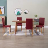 Medina Eetkamerstoelen 4 st kunstleer rood