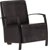 Medina Fauteuil echt leer zwart