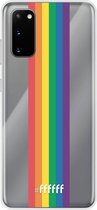 6F hoesje - geschikt voor Samsung Galaxy S20 -  Transparant TPU Case - #LGBT - Vertical #ffffff