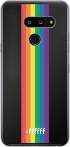 LG G8 ThinQ Hoesje Transparant TPU Case - #LGBT - Vertical #ffffff