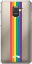 6F hoesje - geschikt voor Samsung Galaxy A8 (2018) -  Transparant TPU Case - #LGBT - Vertical #ffffff
